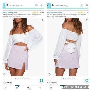 White crop top. Like new worn once!